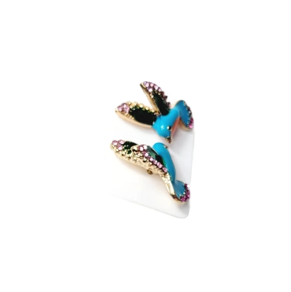 Hummingbird Enamel Fashion Earrings
